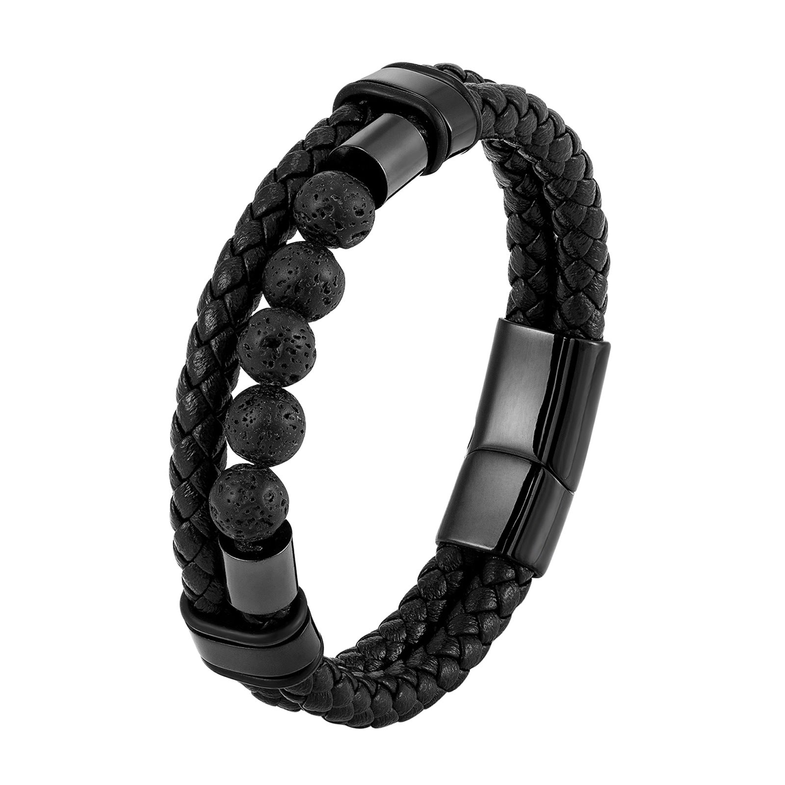 Black Stone Classic Charm Armband